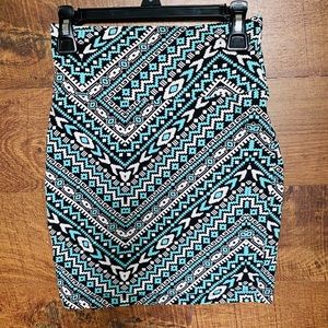 Cute Aztec Print fitted skirt
